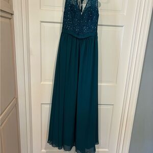 Elegant Teal Evening Gown